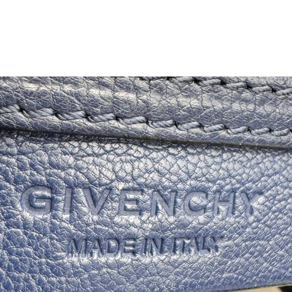 Givenchy  Antigona Leather Satchel Shoulder Bag Navy Blue - Picture 11 of 12